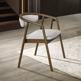 Delina Chenille/Walnut Arm Chair