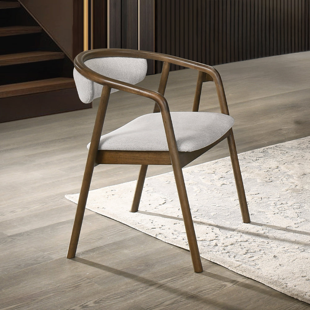 Delina Chenille/Walnut Arm Chair