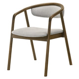 Delina Chenille/Walnut Arm Chair