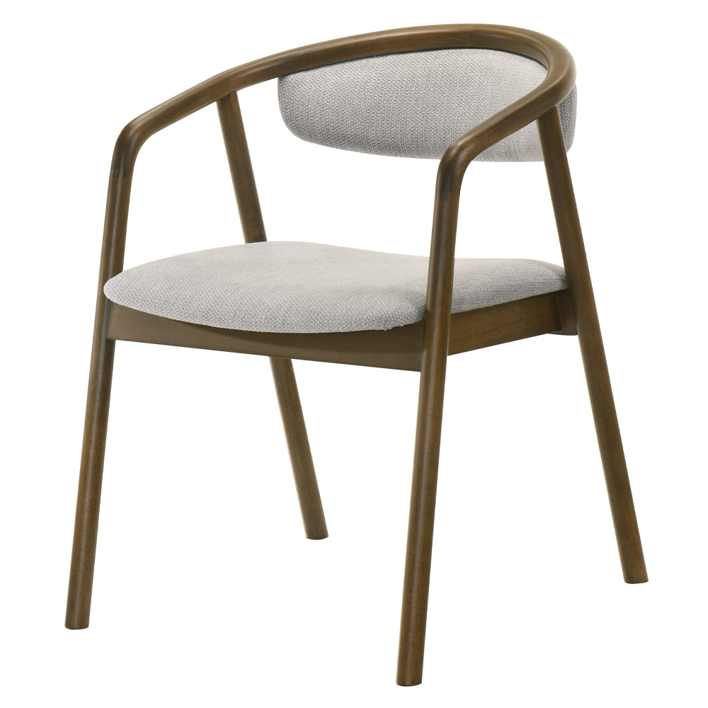 Delina Chenille/Walnut Arm Chair