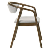 Delina Chenille/Walnut Arm Chair