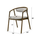 Delina Chenille/Walnut Arm Chair