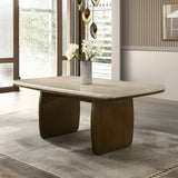 Kasha Natural Marble/Vintage Oak Dining Table