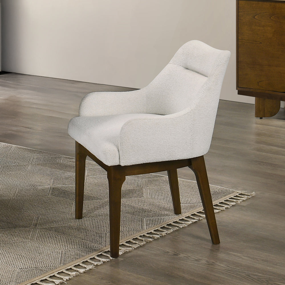 Kasha Chenille/Vintage Oak Arm Chair (Set of 2)