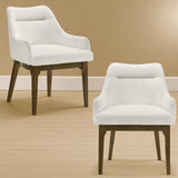 Kasha Chenille/Vintage Oak Arm Chair (Set of 2)