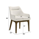 Kasha Chenille/Vintage Oak Arm Chair (Set of 2)