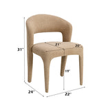 Lidi Light Brown Side Chair (Set of 2)