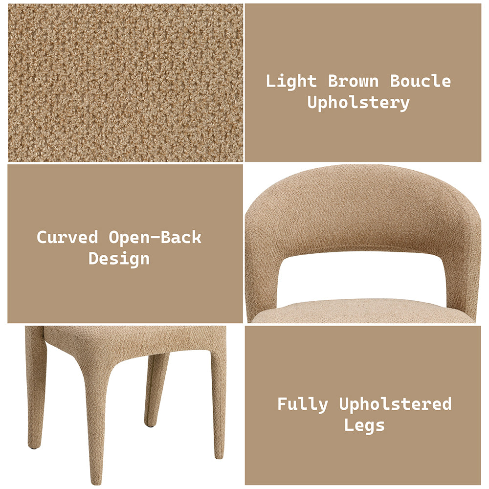 Lidi Light Brown Side Chair (Set of 2)