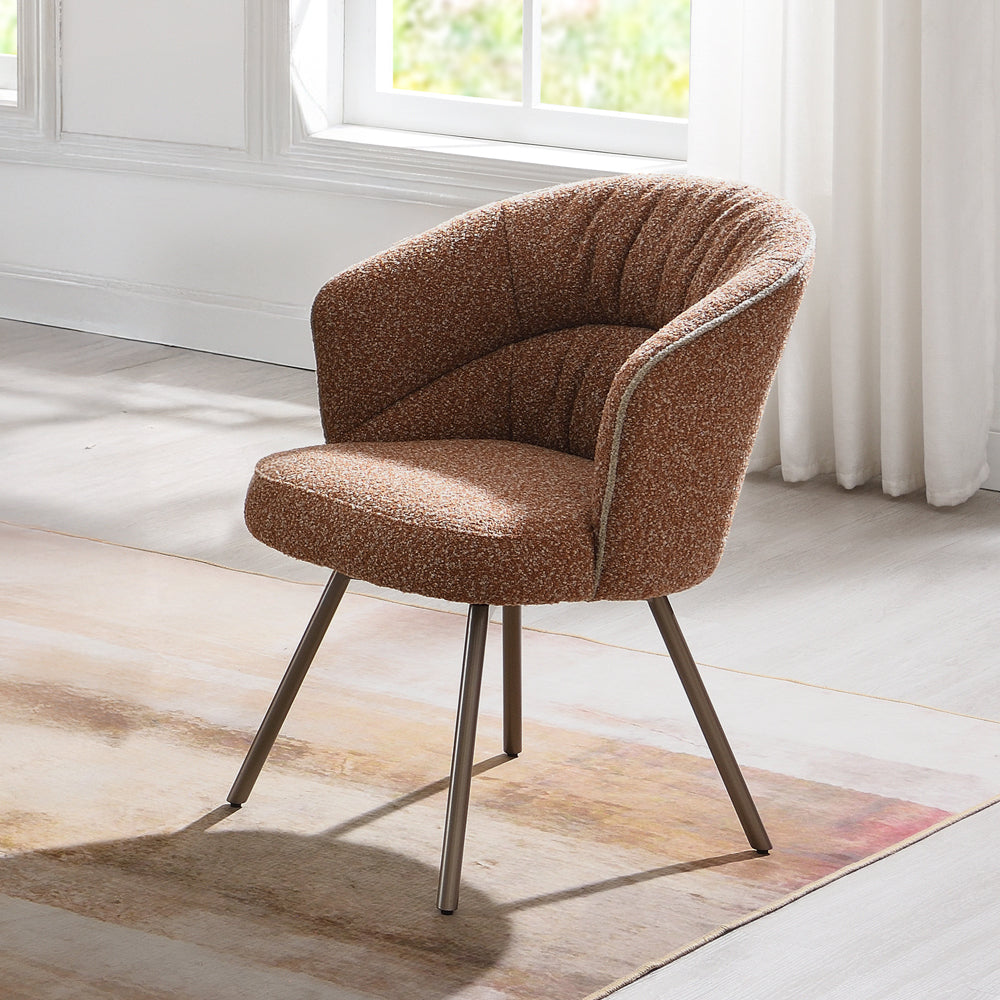 Lidi Rust Orange Arm Chair (Set of 2)