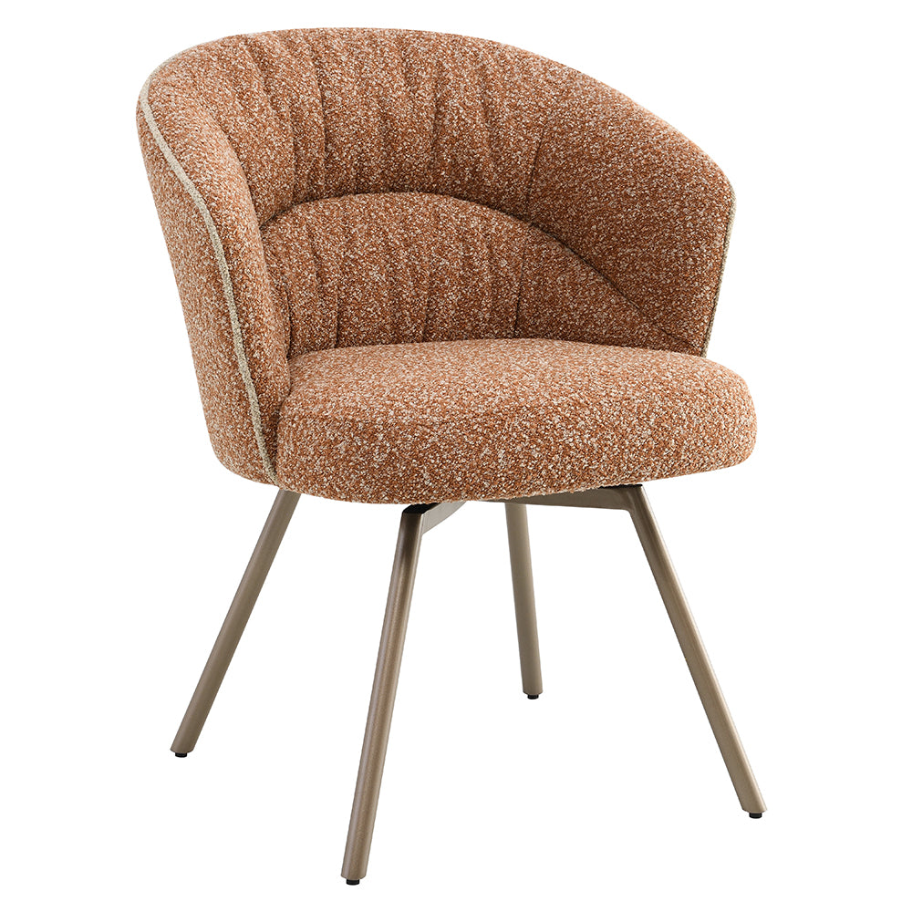 Lidi Rust Orange Arm Chair (Set of 2)