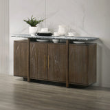 Dillon Natural Marble Top/Walnut Server