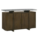 Dillon Natural Marble Top/Walnut Server