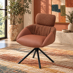 Eamon Tan Arm Chair W/Swivel (Set-2)