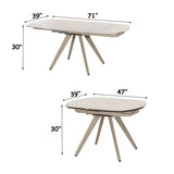 Bexley Cream Dining Table W/Ceramic Top
