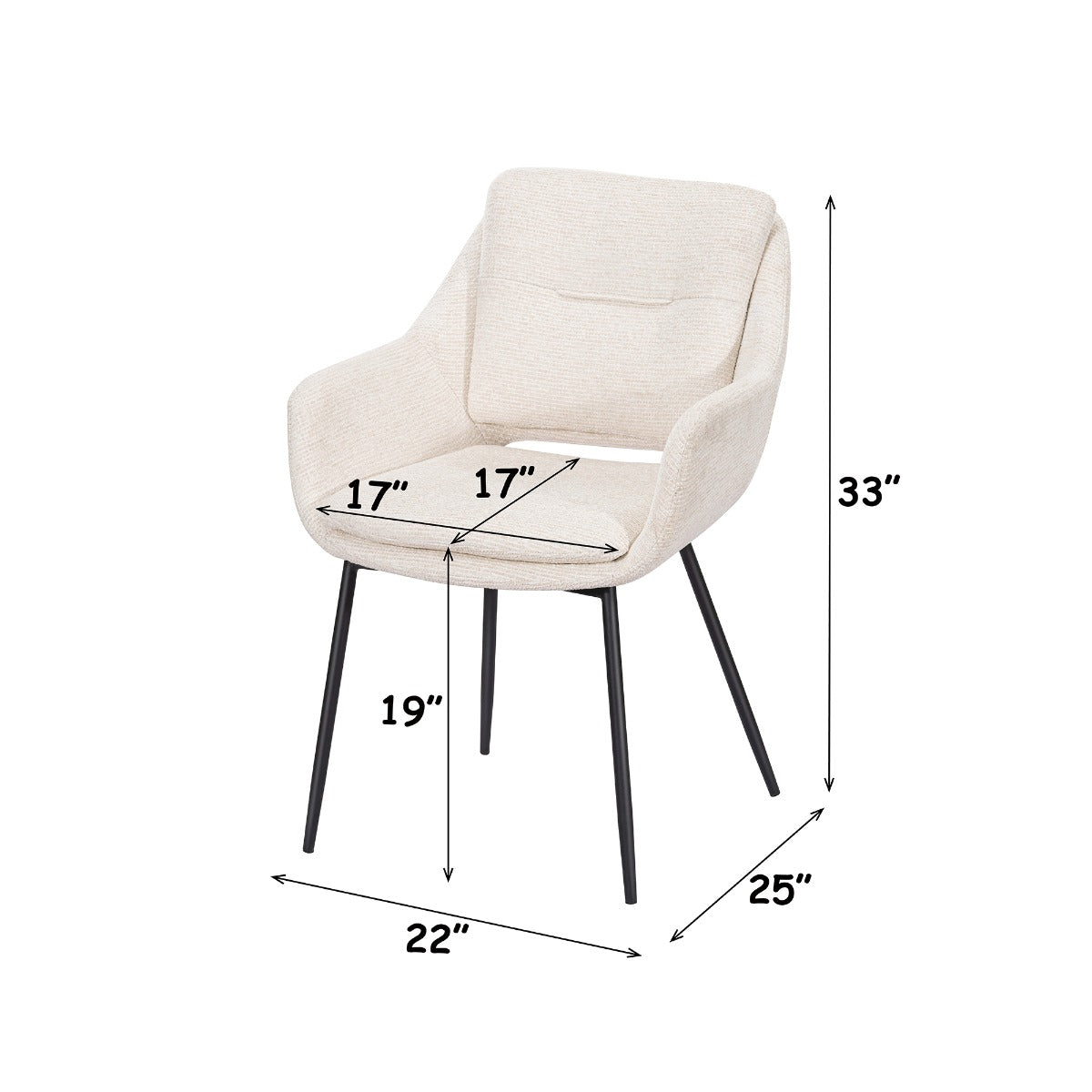 Bexley Beige Arm Chair (Set-2)