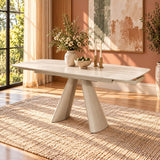 Cassian Cream Dining Table W/Ceramic Top