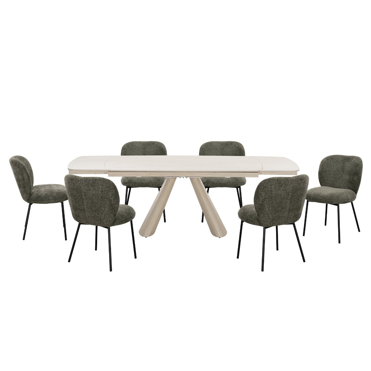 Cassian Cream Dining Table W/Ceramic Top