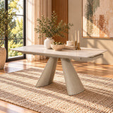 Cassian Cream Dining Table W/Ceramic Top