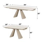 Cassian Cream Dining Table W/Ceramic Top