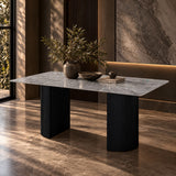 Leander Black Dining Table W/Ceramic Top