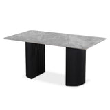 Leander Black Dining Table W/Ceramic Top