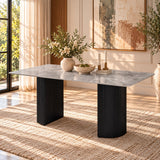 Leander Black Dining Table W/Ceramic Top