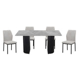 Leander Black Dining Table W/Ceramic Top