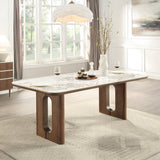 Harvey Ceramic Top/Walnut Dining Table