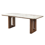 Harvey Ceramic Top/Walnut Dining Table