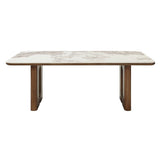Harvey Ceramic Top/Walnut Dining Table