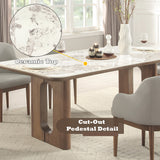 Harvey Ceramic Top/Walnut Dining Table