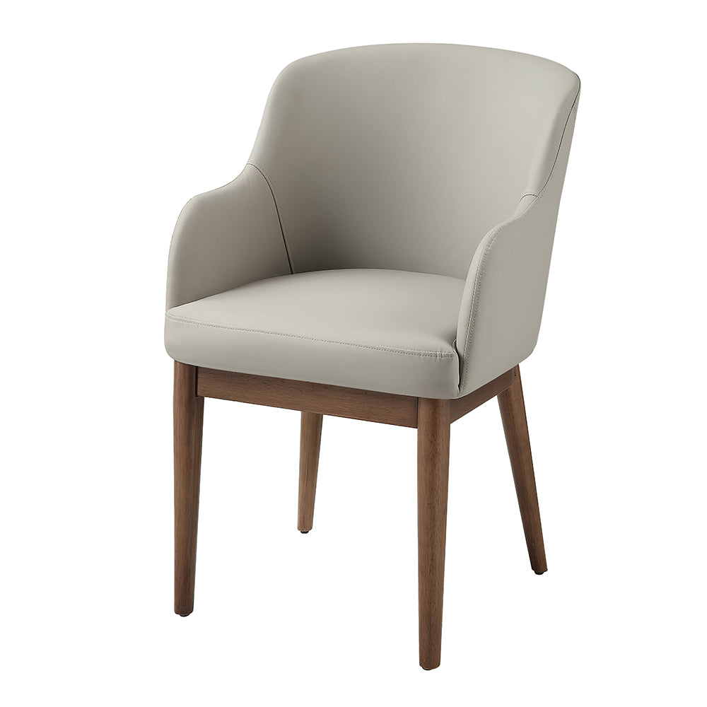 Harvey Leatherette/Walnut Arm Chair (Set of 2)