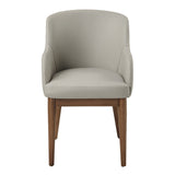 Harvey Leatherette/Walnut Arm Chair (Set of 2)