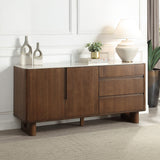Harvey Ceramic Top/Walnut Server