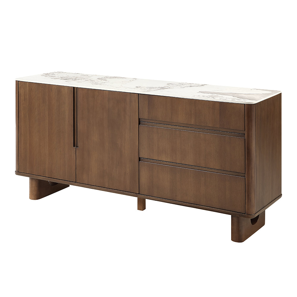 Harvey Ceramic Top/Walnut Server