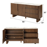 Harvey Ceramic Top/Walnut Server