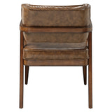 Harvey Leatherette/Brown Arm Chair (Set of 2)