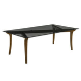 Danzel Glass Top/Vintage Oak Dining Table