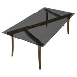 Danzel Glass Top/Vintage Oak Dining Table