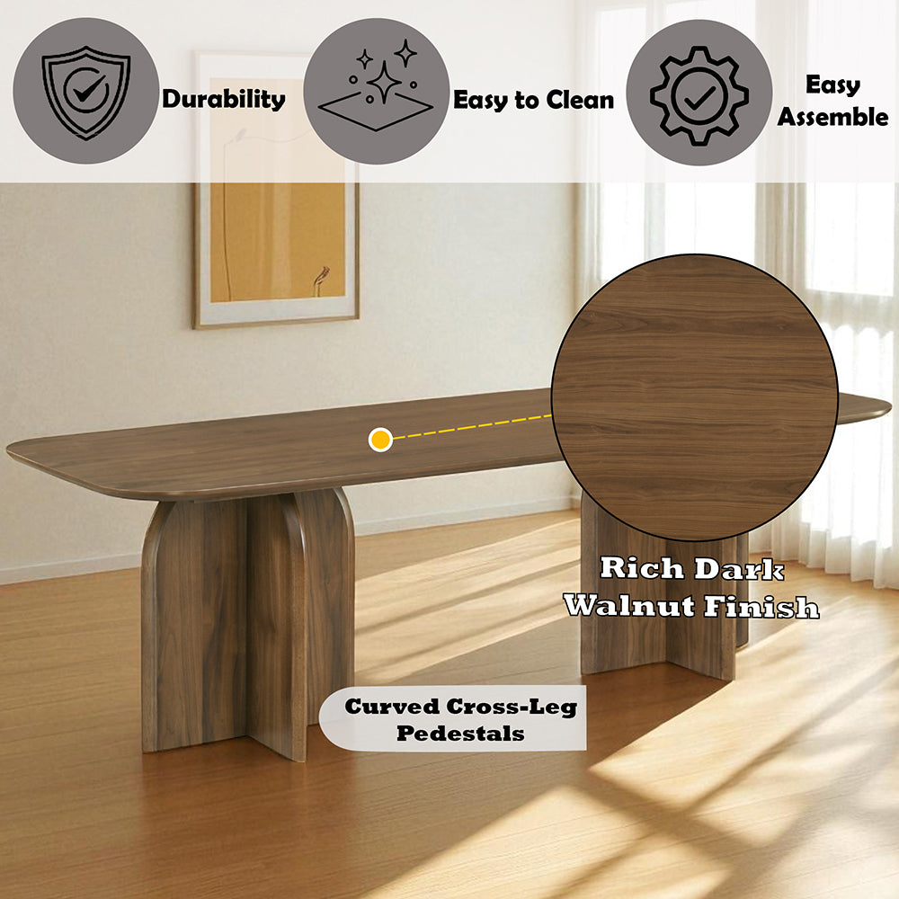 Delmon Dark Walnut Dining Table