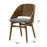 Delmon Fabric/Dark Walnut Side Chair (Set of 2)