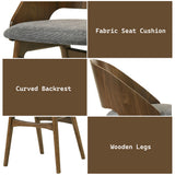 Delmon Fabric/Dark Walnut Side Chair (Set of 2)