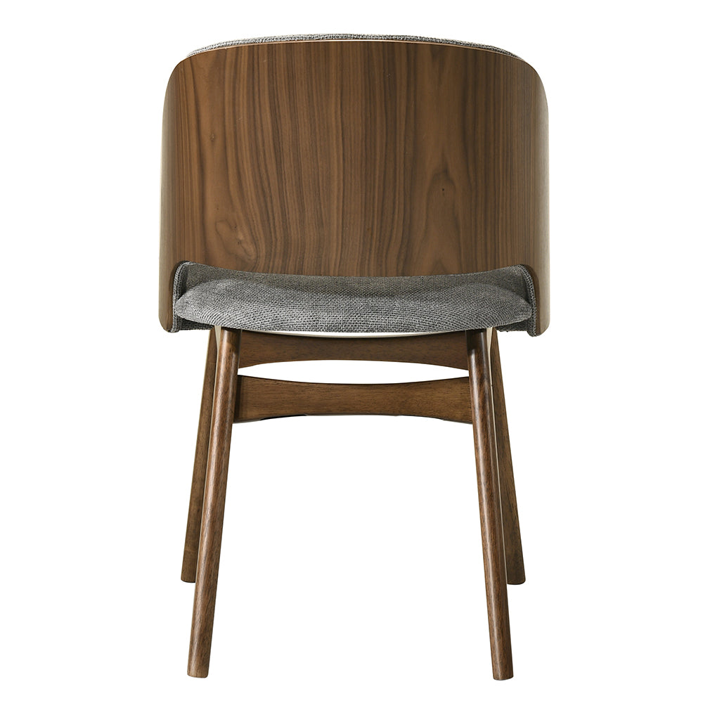 Delmon Fabric/Dark Walnut Padded Back Side Chair (Set of 2)