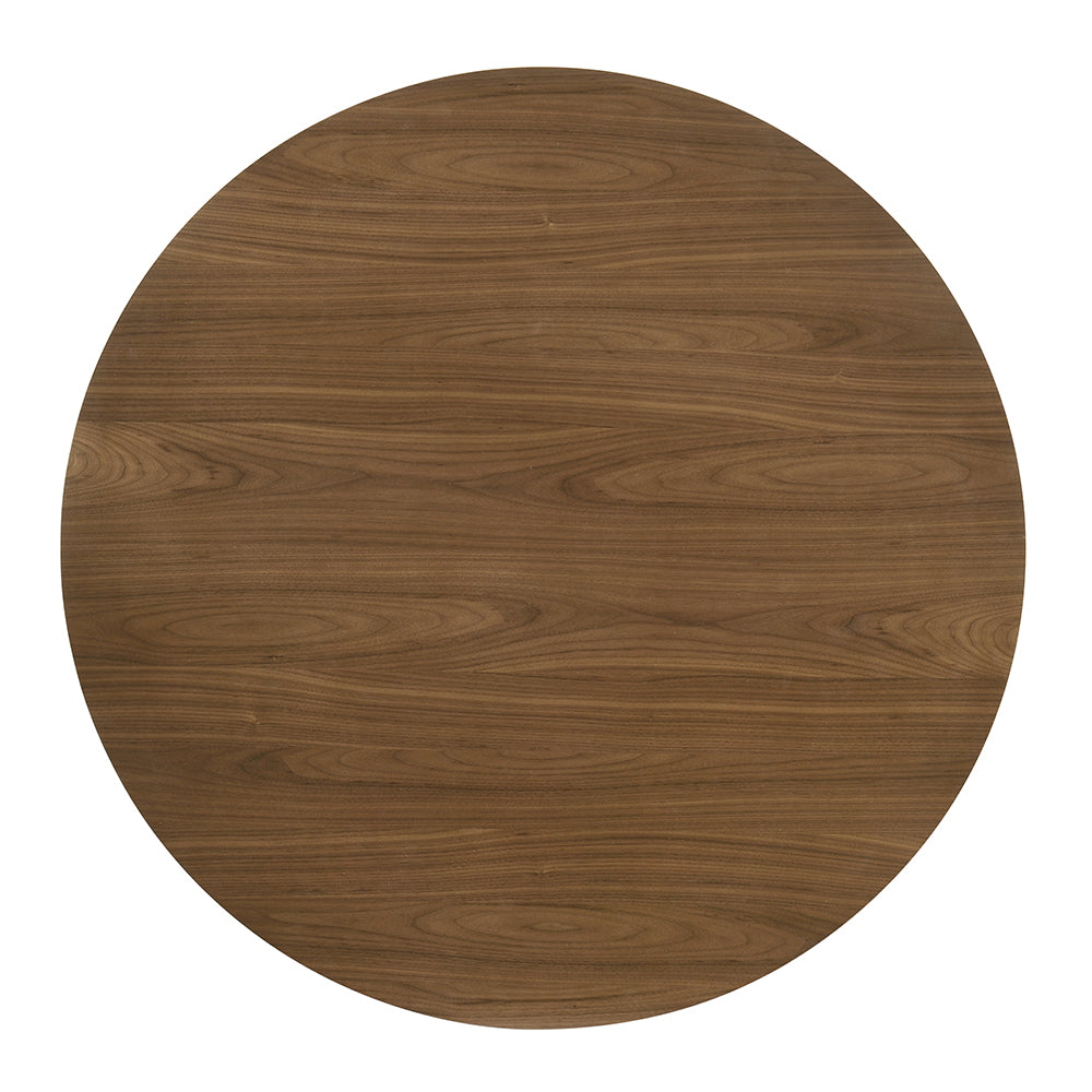 Delmon Dark Walnut Round Dining Table