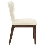 Koen Beige/Brown Oak Upholstered Side Chair (Set of 2)