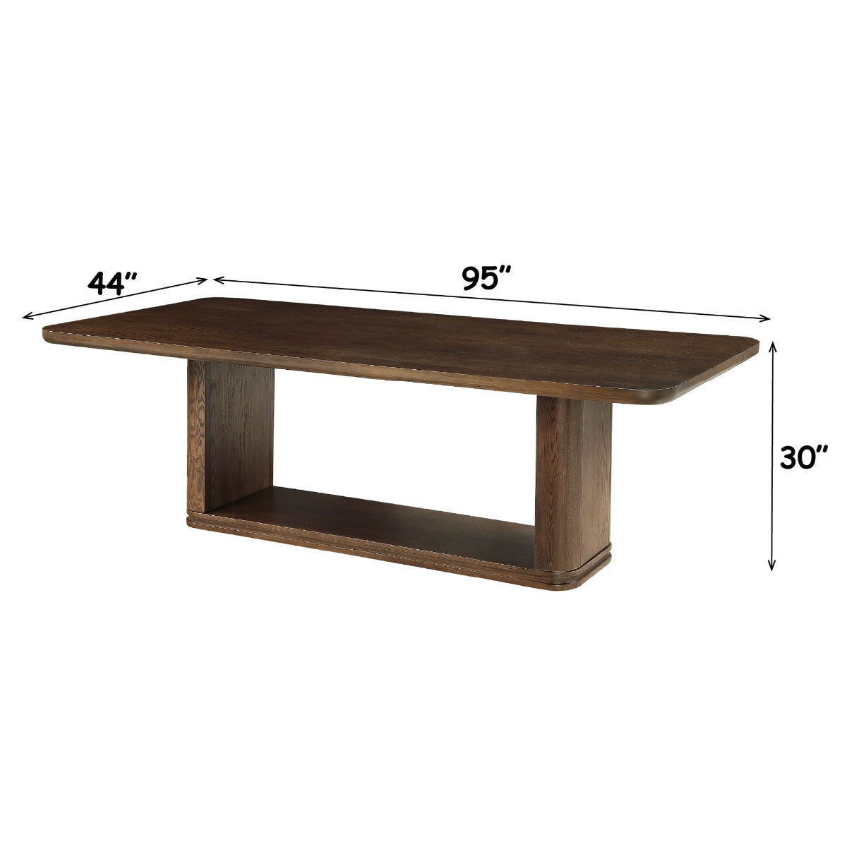 Koen Brown Oak Rectangular Dining Table
