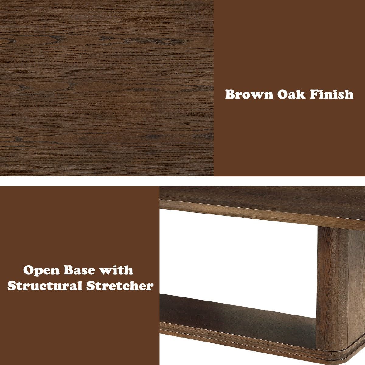 Koen Brown Oak Rectangular Dining Table