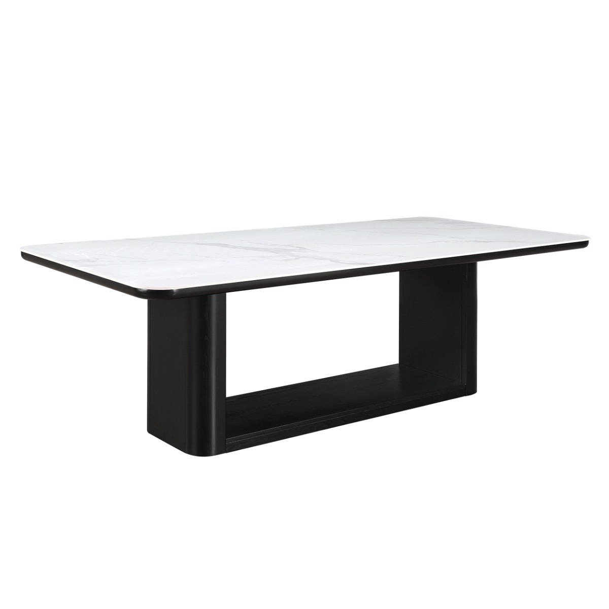 Koen Black Dining Table w/Ceramic Top