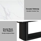 Koen Black Dining Table w/Ceramic Top
