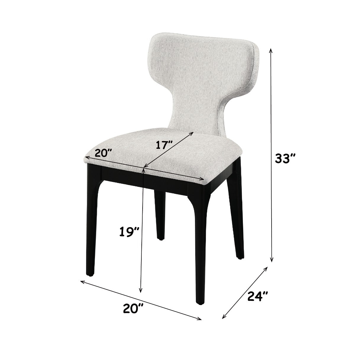 Koen Beige/Black Upholstered Side Chair (Set of 2)